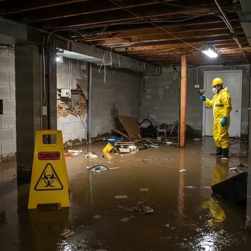 Flooded Basement Electrical Hazard in West Liberty, KY Property